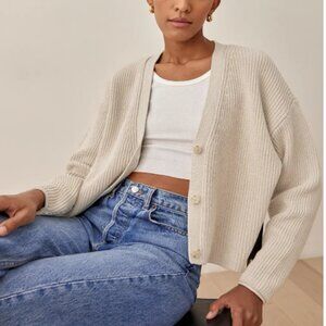 Elke Cotton Cardigan in Oatmeal